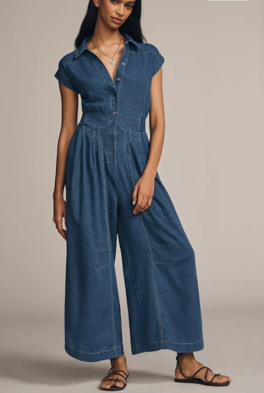 By Anthropologie Parachute Jumpsuit Denim XXS